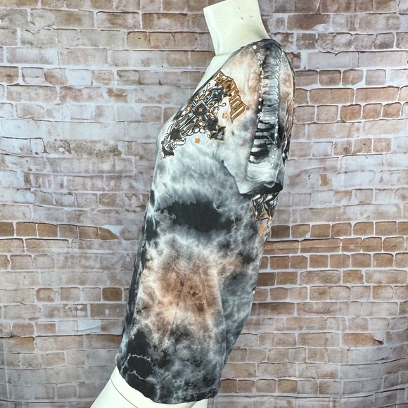 Affliction Women’s Graphic Short Sleeve Tye-Dye T-Shirt -NWT - Picture 4 of 9